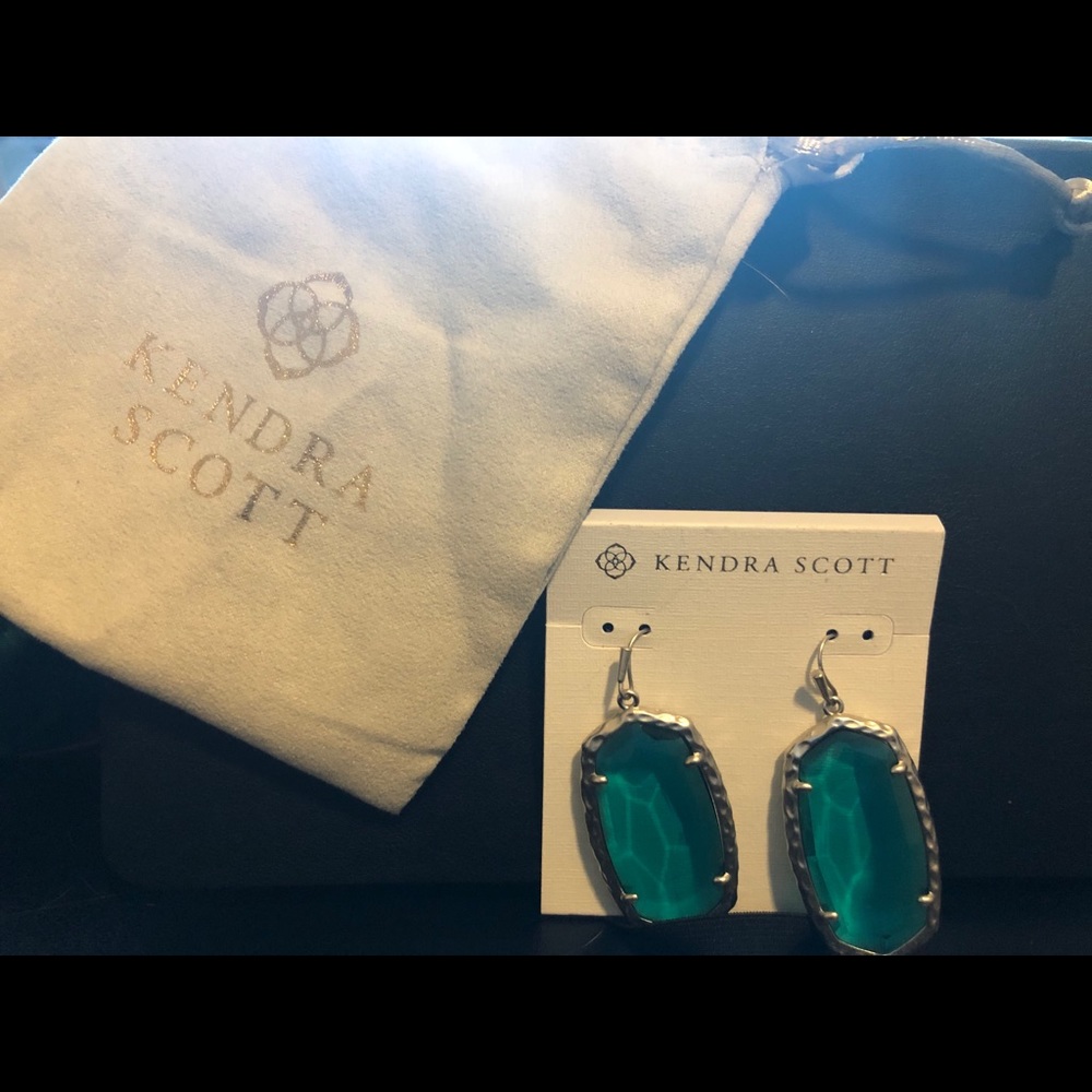 Kendra Scott Faceted Elle Silver Drop Earrings